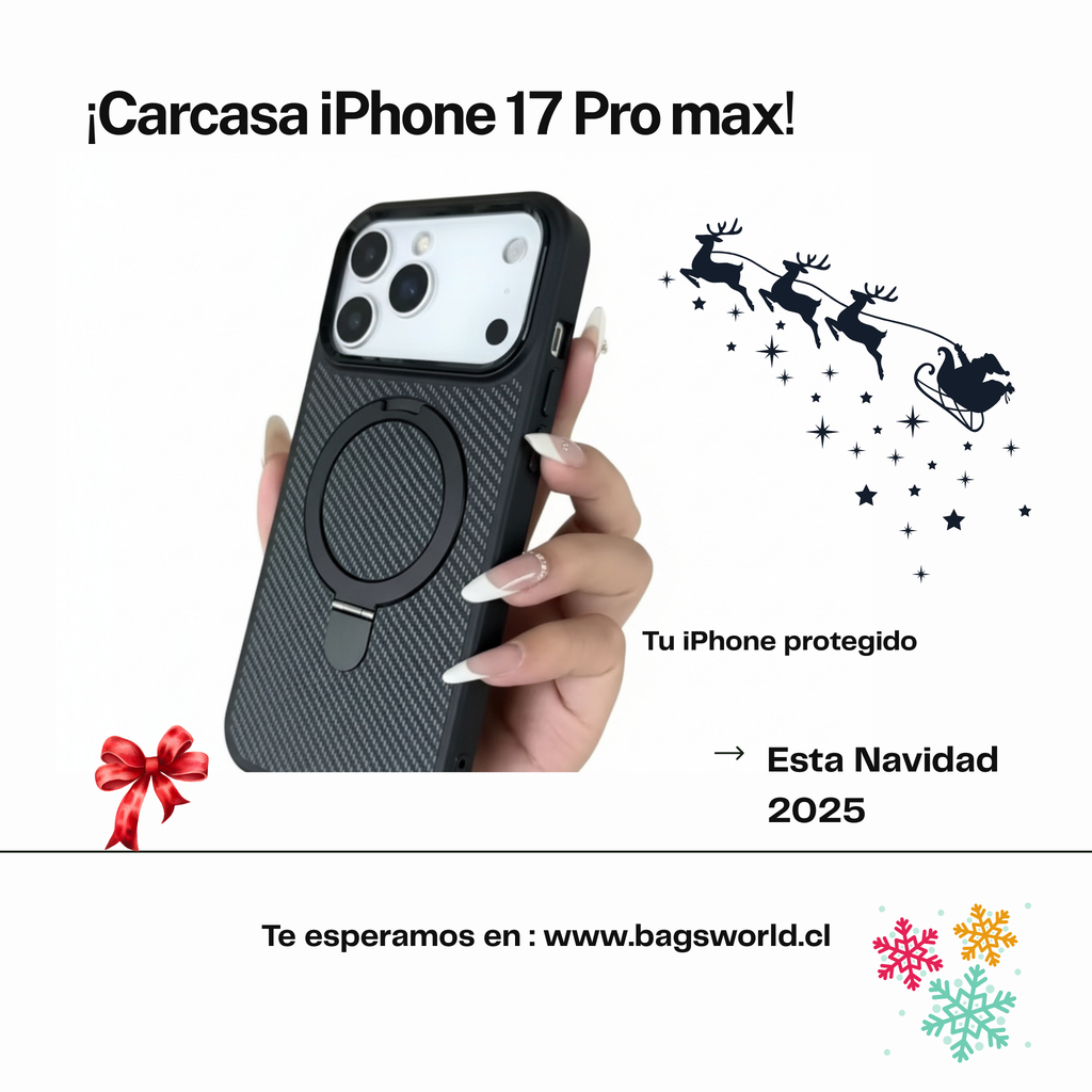 Carcasa magsafe Black style anillo giratorio soporte , iPhone 17 Pro max