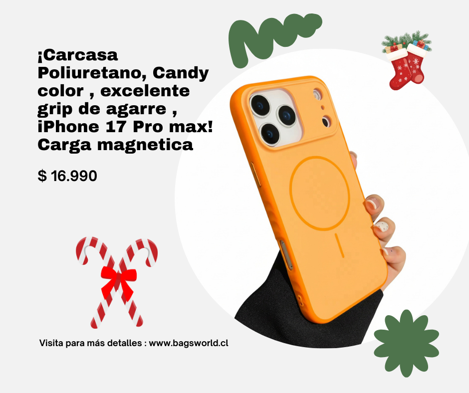 Carcasa Poliuretano Candy color , buen grip de agarre para , iPhone 17 Pro max