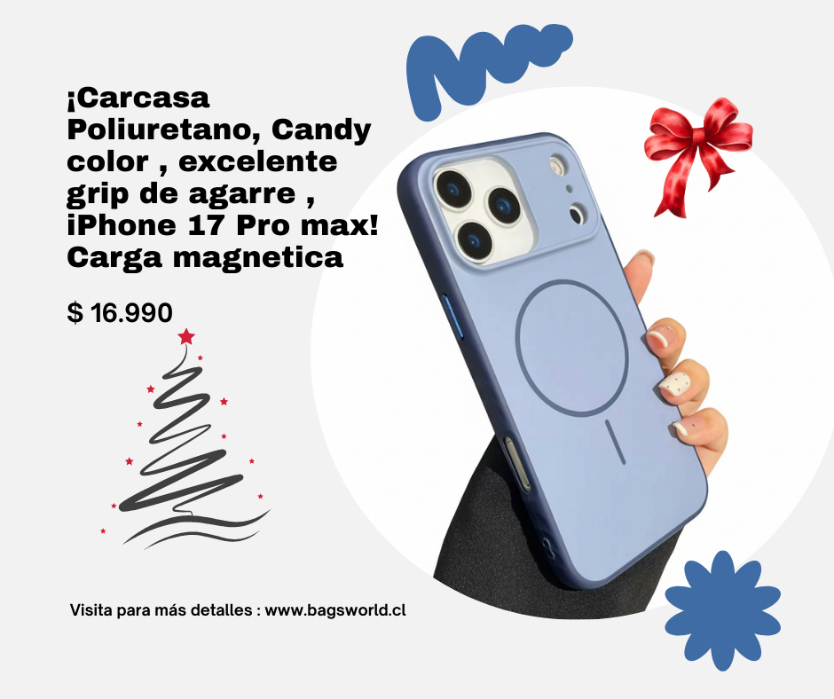 Carcasa Poliuretano Candy color , buen grip de agarre para , iPhone 17 Pro max