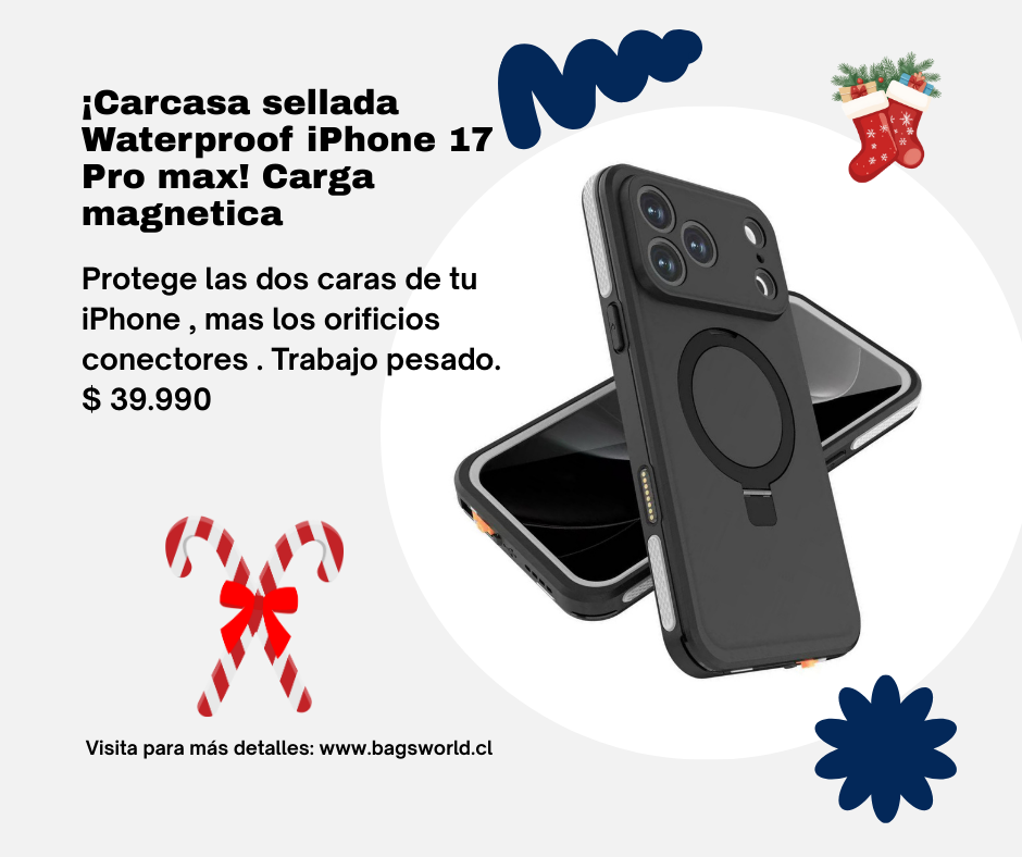 Carcasa sellada Waterproof  , resistente , carga inalámbrica magsafe ,   iPhone 17 Pro max