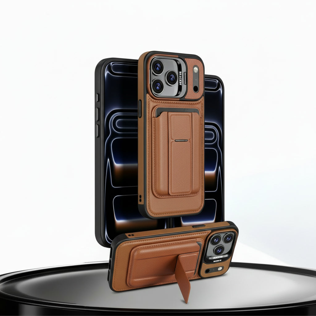 Carcasa de cuero ecologico con tarjetero magnetico Magsafe , iPhone 17 Pro max