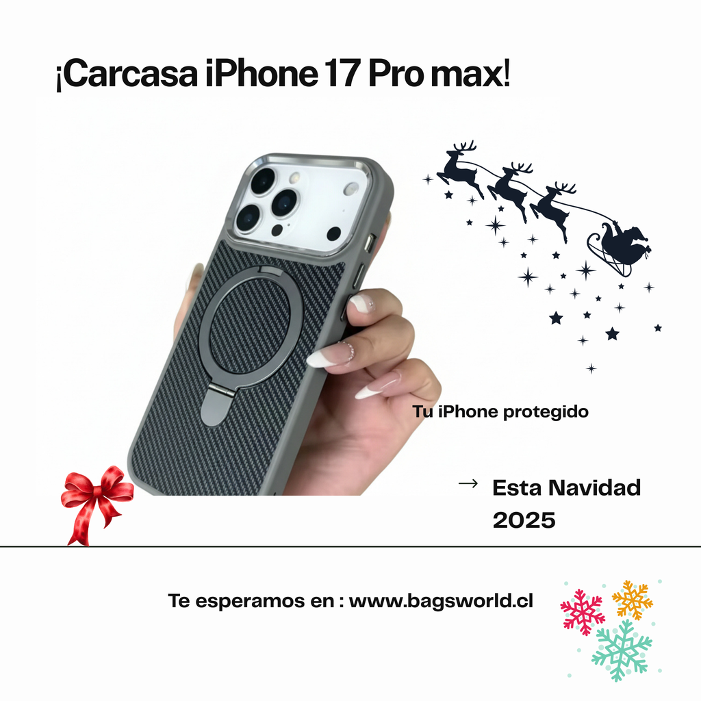 Carcasa magsafe Grey style anillo giratorio soporte , iPhone 17 Pro max