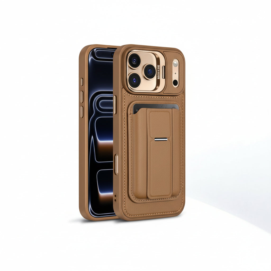 Carcasa de cuero ecologico con tarjetero magnetico Magsafe , iPhone 17 Pro max