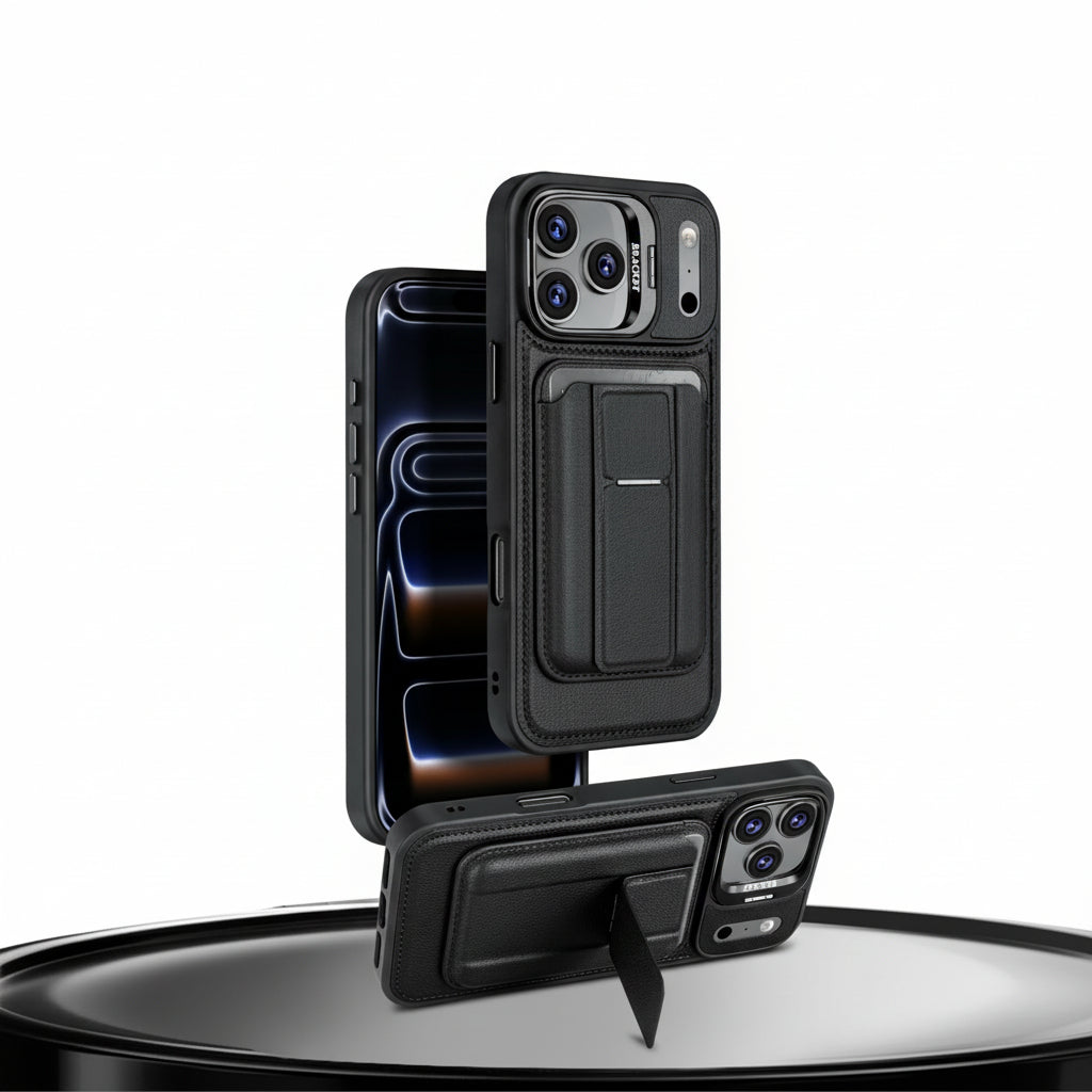 Carcasa de cuero ecologico con tarjetero magnetico Magsafe , iPhone 17 Pro max