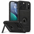 Carcasa protectora cuero ecologico LX Black , para iPhone 17 Pro max