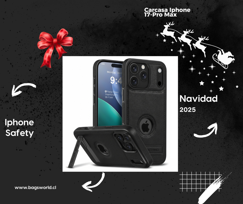 Carcasa protectora cuero ecologico LX Black , para iPhone 17 Pro max